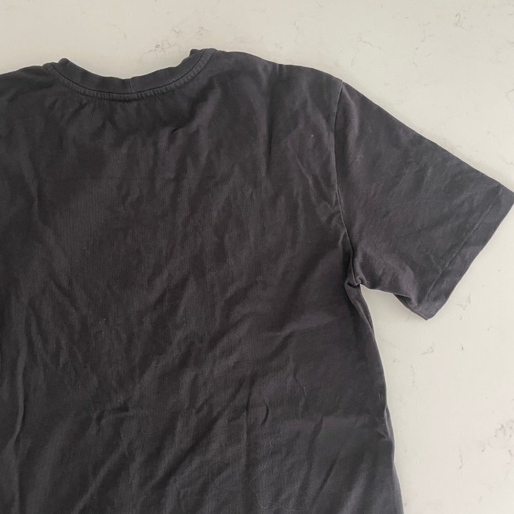 Armani Exchange Casual SS Crew Neck Cotton T Shirt Black Green w Beading Sz S - Picture 7 of 10